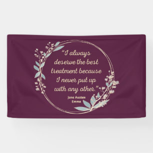 Emma by Jane Austen Quote II - Schuine stijl Spandoek
