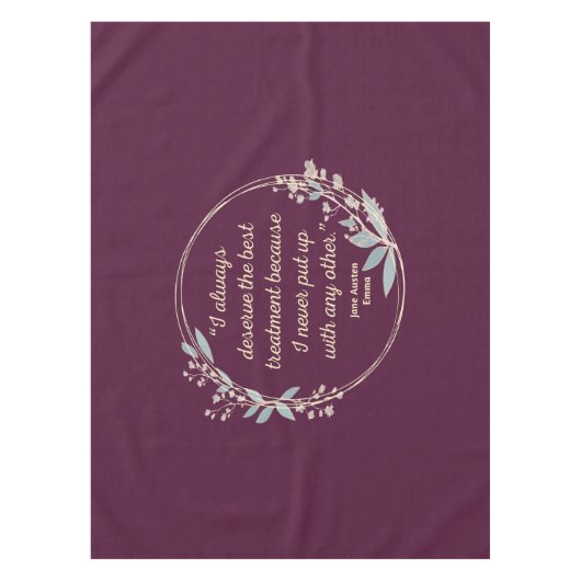 Emma by Jane Austen Quote II - Schuine stijl Tafelkleed (Voorkant)