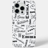 Emma Custom Name Zwart Wit Case-Mate iPhone Case (Achterkant)