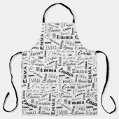 Emma Custom Name Zwart Wit Schort (Voorkant)