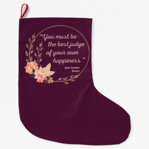 Emma door Jane Austen Quote I - Schuine stijl Grote Kerstsok