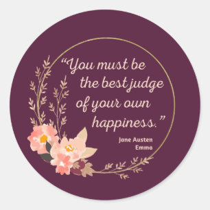 Emma door Jane Austen Quote I - Schuine stijl Ronde Sticker
