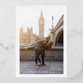 Emma Elegant Wedding Save the Date Folie Uitnodiging (Achterkant)