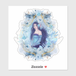 Emma engel met bloemen sticker