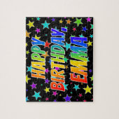 "EMMA" First Name, Fun "HAPPY BIRTHDAY" Legpuzzel (Verticaal)