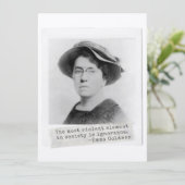 Emma Goldman Quote - Onwetendheid - Vrouwenactivis (Staand voorkant)