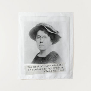 Emma Goldman Quote - Onwetendheid - Vrouwenactivis Wandkleed