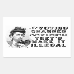 Emma Goldman Stembriefingstickers Rechthoekige Sticker