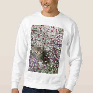 Emma in Flowers II, Little Grey Tabby Kitty Cat Trui