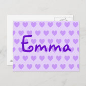 Emma in het Paars Briefkaart (Voorkant / Achterkant)