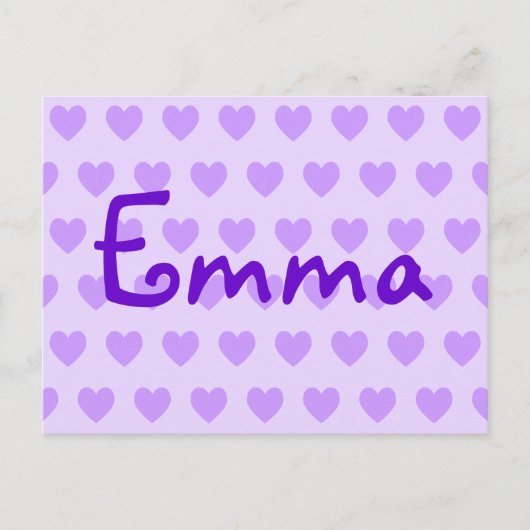 Emma in het Paars Briefkaart (Voorkant)