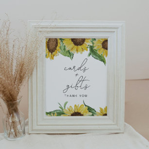 EMMA Landelijke Zonnebloem Landkaarten en Cadeaus Poster
