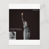 Emma Lazarus en beeld van vrijheidscadeaus en -Kaa Briefkaart (Voorkant)