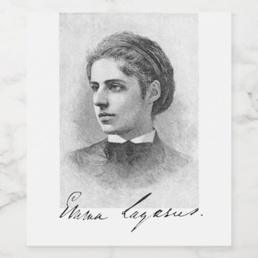 Emma Lazarus Wijn Etiket (Enkel label)