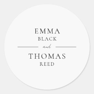 EMMA Modern Minimalist Envelope Seal Ronde Sticker
