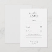EMMA Mountain Minimalist Dove Grey Response Kaart (Voorkant / Achterkant)