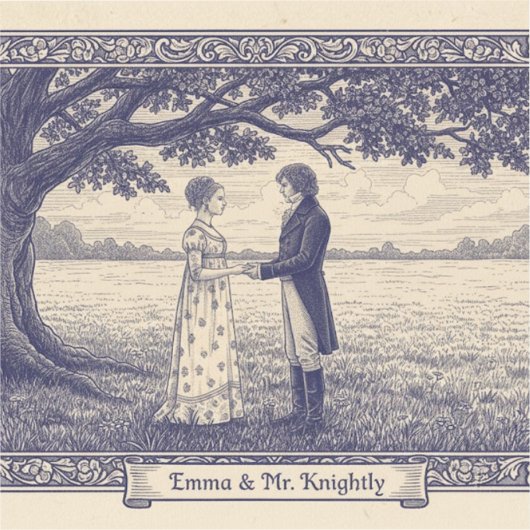 Emma & Mr. Knightley Sticker (Voorkant)