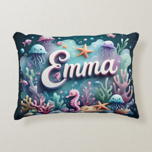 Emma Naam Ocean Theme Decoratief Zee Leven Accent Kussen