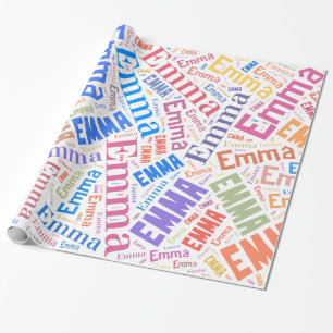 EMMA naam tekst ontwerp Cadeaupapier