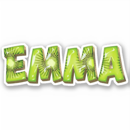 Emma Name Kiwi Design Autocollant (Devant)