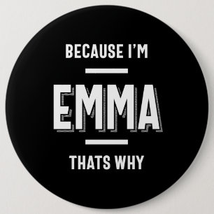 Emma Name Personalized Women Girl Ronde Button 6,0 Cm
