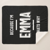 Emma Name Personalized Women Girl Sherpa Deken (Voorkant (horizontaal))