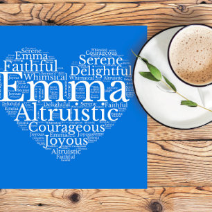 Emma Nom Cloud Personnalisable Poster