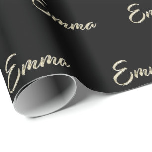 Emma papier cadeau en or blanc