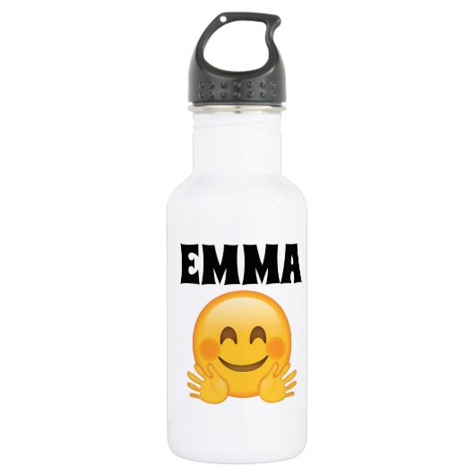 Emma- Personalized Emoji 18 oz Water Bottle  Waterfles (Voorkant)