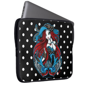 Emma Rockabilly Swallow Tattoo Angel-laptophoes Laptop Sleeve