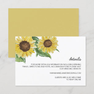 EMMA Rustic Country Waterverf Sunflower Kaart