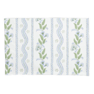 Emma Stripe in Cornflower blauw en groen Kussensloop