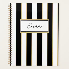 Emma Stripe Weekplanner in zwart-wit Planner