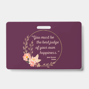 Emma van Jane Austen citaat I - Mooie stijl Badge