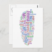 Emma Word Cloud Briefkaart (Voorkant / Achterkant)