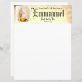 Emmanueel Christelijk Kerst briefpapier (Voorkant / Achterkant)