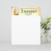Emmanueel Christelijk Kerst briefpapier (Staand voorkant)