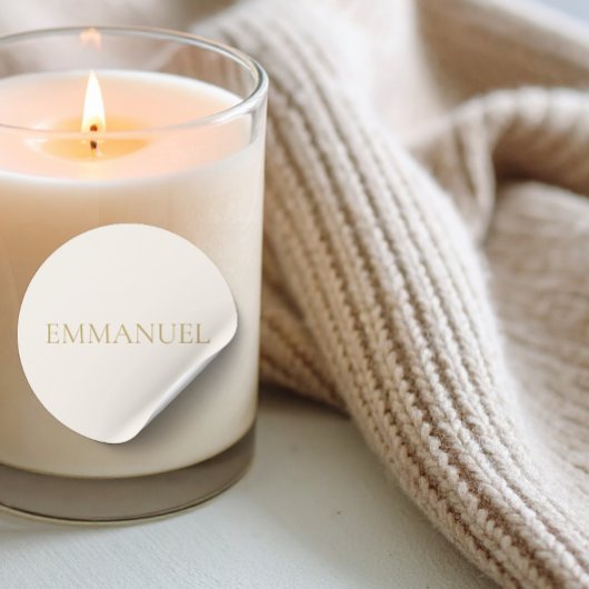 EMMANUEL Cream Christmas Sticker #2