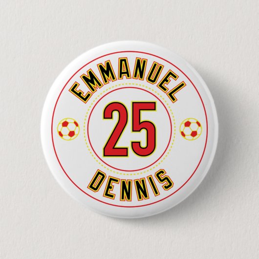 Emmanuel Dennis 25 Ronde Button 5,7 Cm (Voorkant)