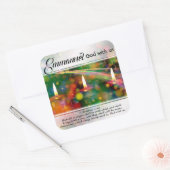 Emmanuel God met ons Matthew 1:23 kerstbijbel Vierkante Sticker (Envelop)