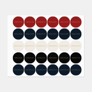 Emmanuel — Minimale Ronde Christelijke Sticker Lab