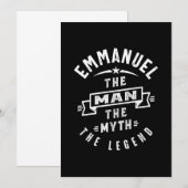 Emmanuel Persoonlijke naam Birthday Gift Bedankkaart (Voorkant / Achterkant)