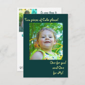 Emma's 2e bday-uitnodiging #2 kaart (Voorkant / Achterkant)