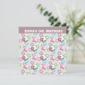 Emma's verjaardagsuitnodiging Kaarten (Staand voorkant)