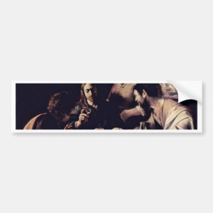 Emmausmahl door Michelangelo Merisi da Caravaggio Bumpersticker
