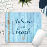 "Emmène-moi à la plage" bleu clair de la côte bois<br><div class="desc">Gardez vos souvenirs d'été près de votre coeur toute l'année avec ce bois bleu clair de plage avec corde nautique, coeur de corail, et mousepad d'herbe marine côtière. Utilisez-le sur votre poste de travail informatique et préparez-vous à être transporté dans votre lieu de vie le plus heureux. Vous pouvez facilement...</div>