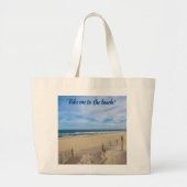 Emmène-moi à la plage ! Sac en toile Jumbo (Devant)