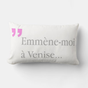 Emmene-moi a Venise Lovers wil 2side BW Lumbar Kussen