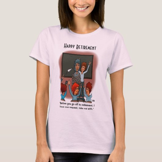 Emmenez-moi avec le T-shirt féminin rose pâle (Devant)