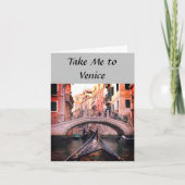 Emmenez-moi sur la carte de voeux de Venise (Devant)
